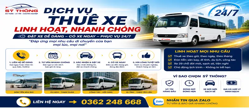 Thuê xe 29 chỗ không phát sinh chi phí Hà Nội | Gọi là có xe ngay