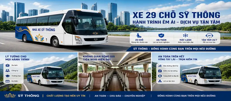 Thuê xe 29 chỗ giá rẻ Hà Nội ✯ Không Phát Sinh Chi Phí