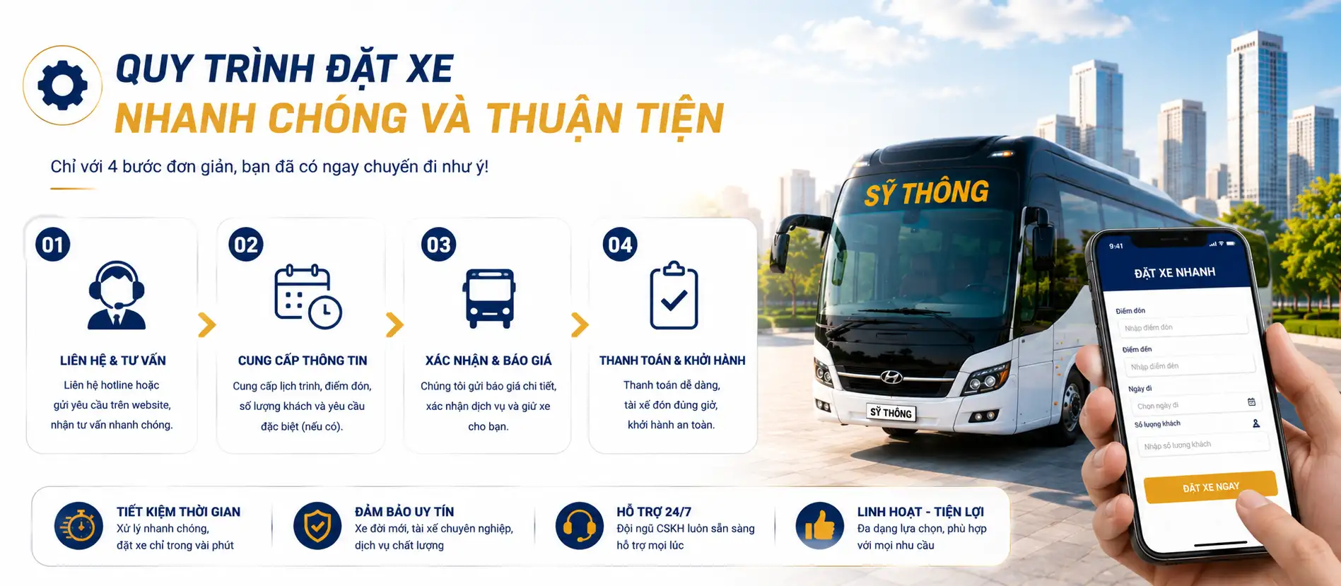 Thuê xe 29 chỗ gấp trong ngày tại Hà Nội ✪ Có xe nhanh hỗ trợ đúng lúc