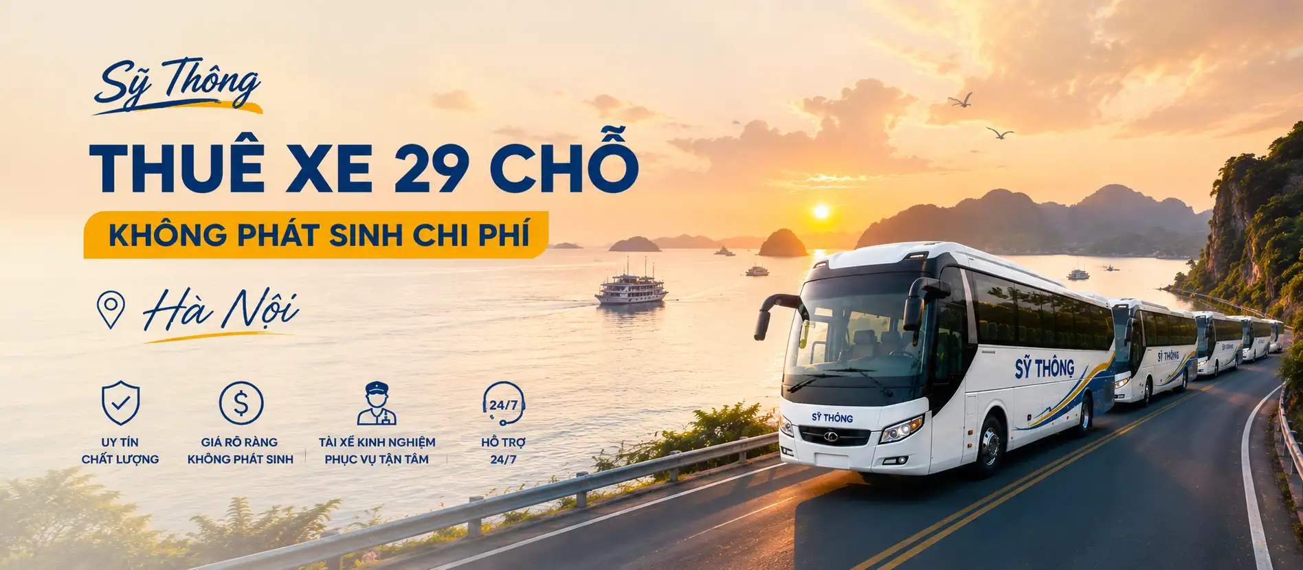 THUÊ XE 29 CHỖ KHÔNG PHÁT SINH CHI PHÍ HÀ NỘI – DỊCH VỤ UY TÍN TẠI XE DU LỊCH SỸ THÔNG