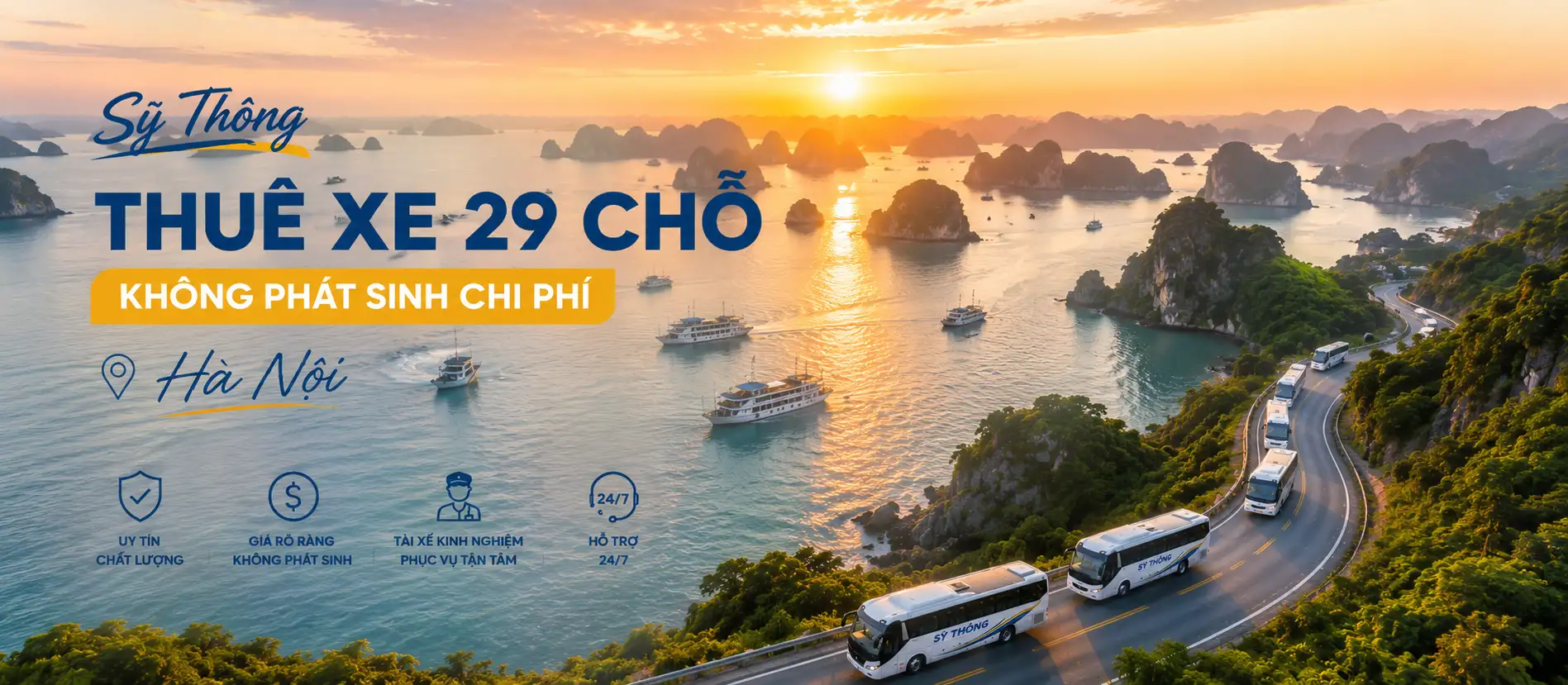 THUÊ XE 29 CHỖ KHÔNG PHÁT SINH CHI PHÍ HÀ NỘI – DỊCH VỤ UY TÍN TẠI XE DU LỊCH SỸ THÔNG