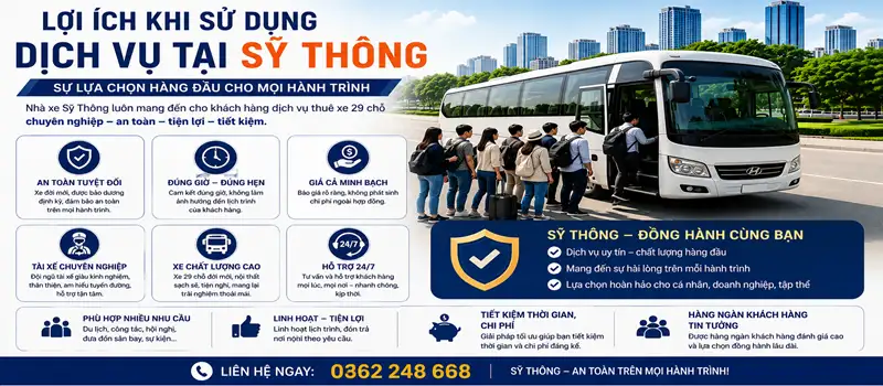 Thuê Xe 29 Chỗ Gấp trong ngày tại Hà Nội – Hỗ trợ nhanh 24/7