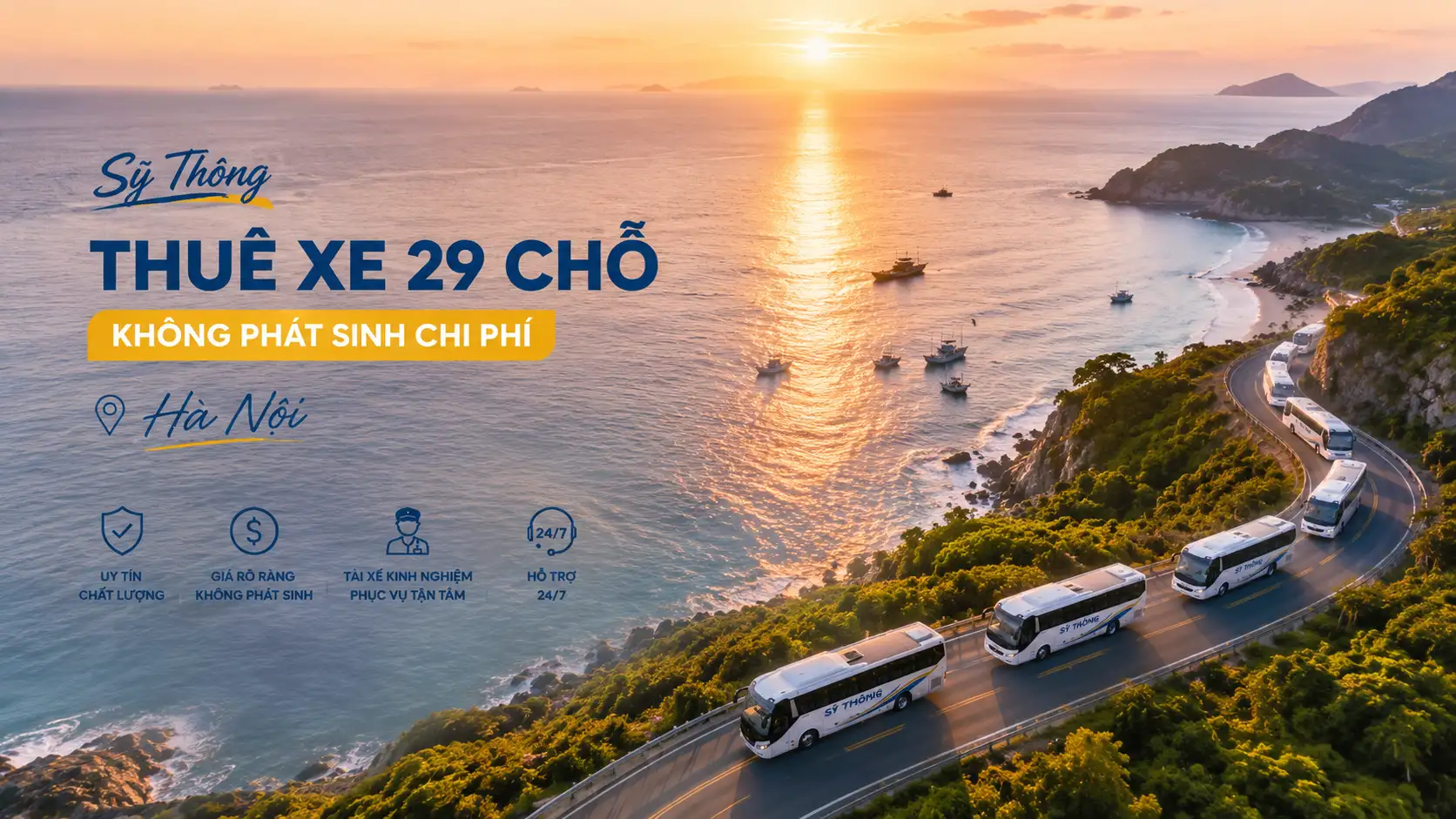 THUÊ XE 29 CHỖ KHÔNG PHÁT SINH CHI PHÍ HÀ NỘI – DỊCH VỤ UY TÍN TẠI XE DU LỊCH SỸ THÔNG