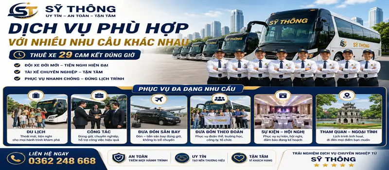 Thuê xe 29 cam kết đúng giờ | uy tín chuyên nghiệp tại Hà Nội