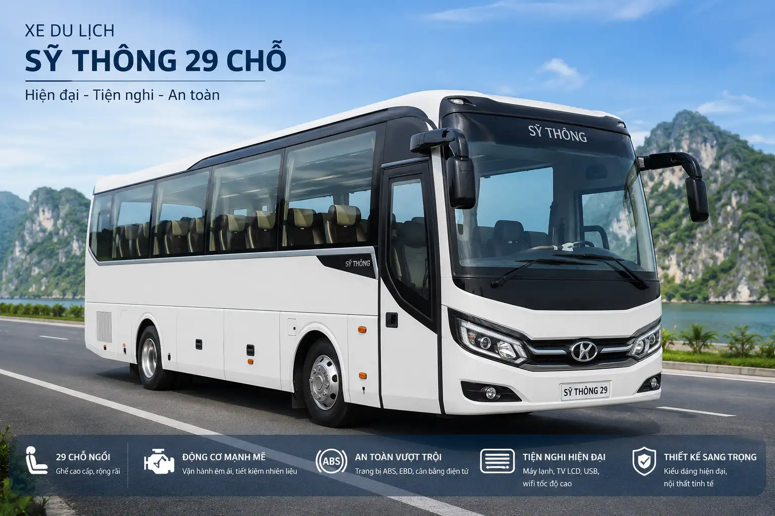 Thuê Xe 29 Chỗ Không Phát Sinh Chi Phí Hà Nội Giá Trọn Gói, Xe Đời Mới 2026