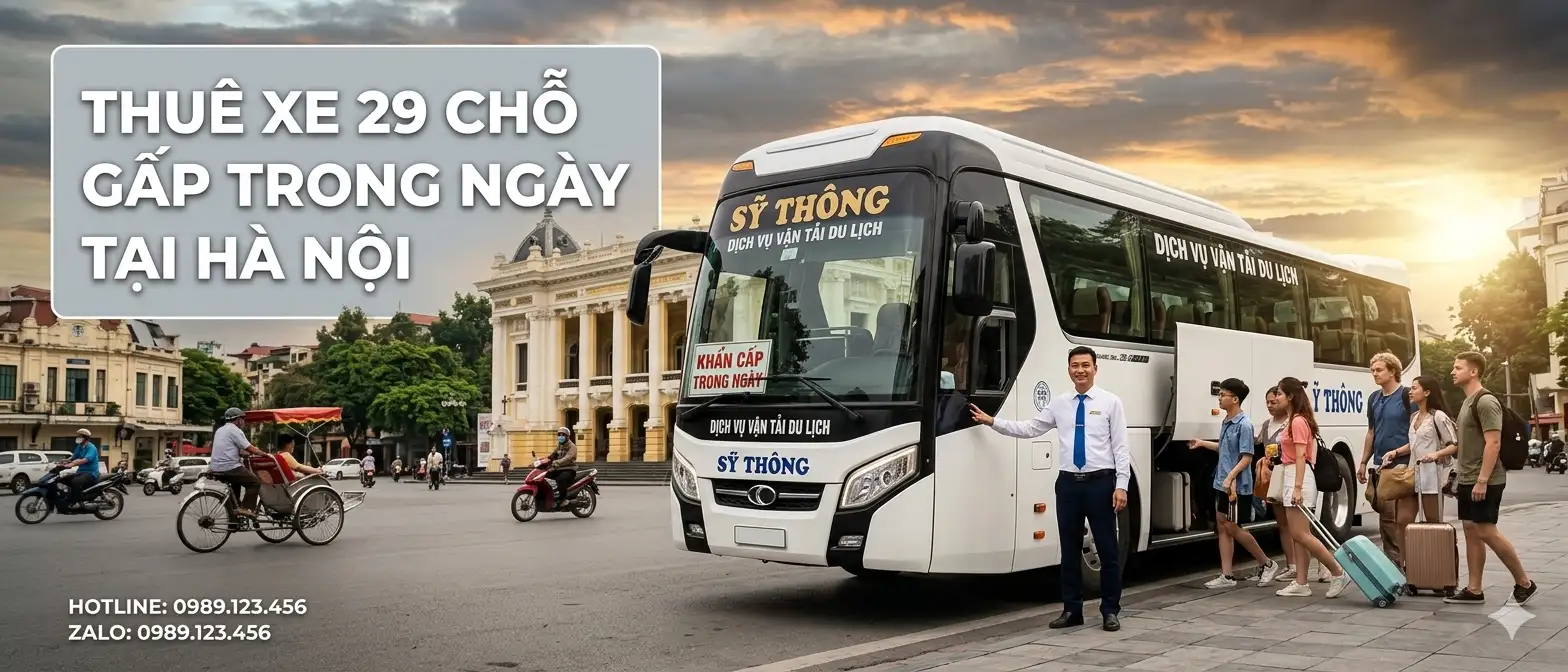 Thuê Xe 29 Chỗ Gấp Trong Ngày Tại Hà Nội