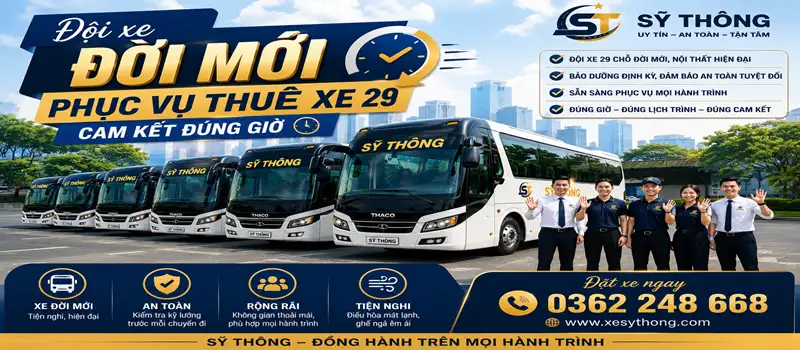 Thuê xe 29 cam kết đúng giờ | uy tín chuyên nghiệp tại Hà Nội