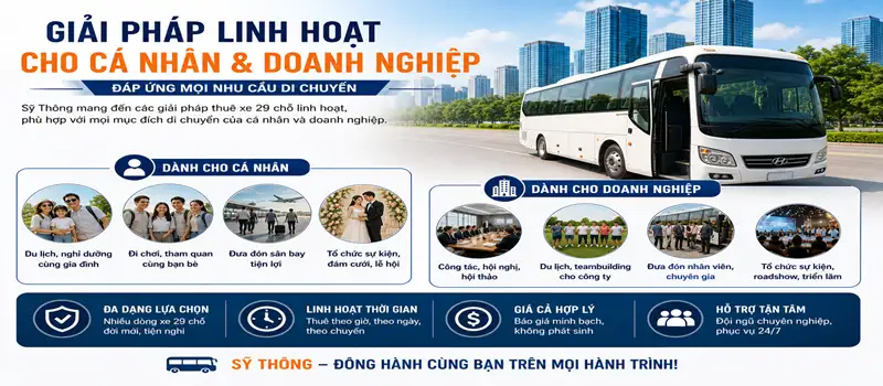 Thuê Xe 29 Chỗ Gấp Trong Ngày Tại Hà Nội – Hỗ trợ nhanh 24/7