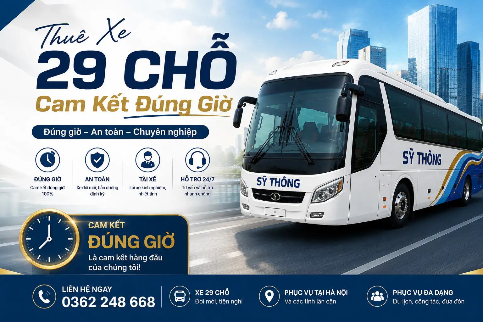 Thuê Xe 29 Cam Kết Đúng Giờ ➣ Sự Lựa Chọn Tin Cậy Cùng Sỹ Thông
