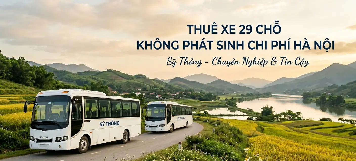 THUÊ XE 29 CHỖ KHÔNG PHÁT SINH CHI PHÍ HÀ NỘI – MINH BẠCH CÔNG KHAI